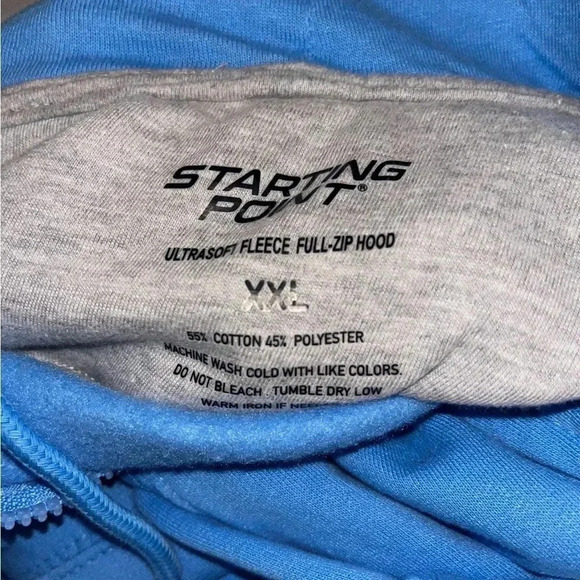 XXL fleece full zip hoodie - Picture 2 of 2